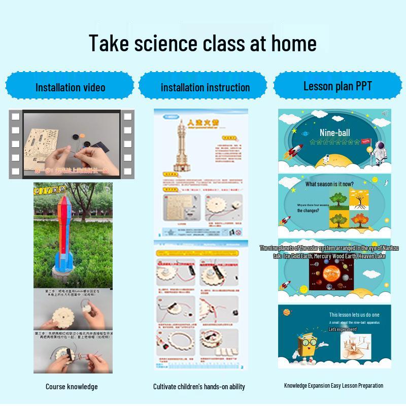 Aerospace Model Handmade with Aviation Technology for Science Experiments - Educational Toy for Primary School Students