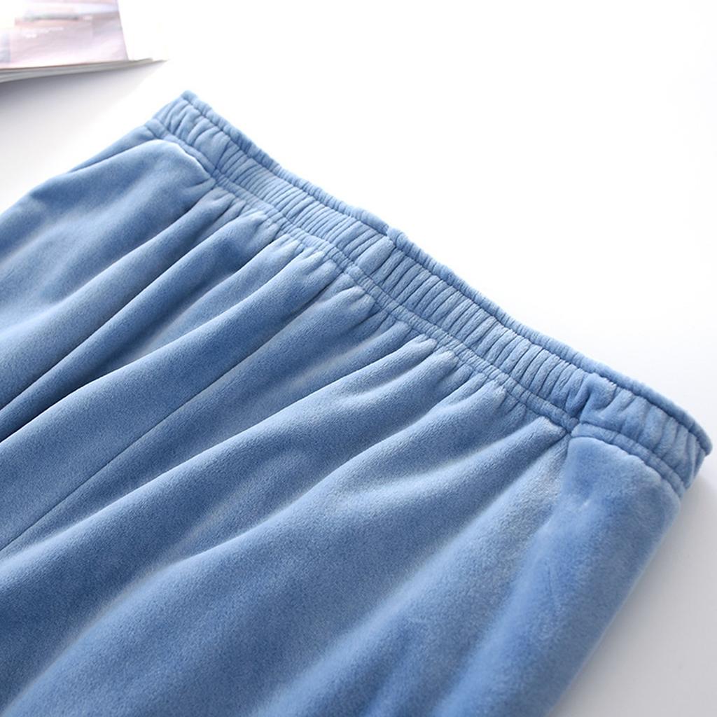 Men's Thermal Fleece Thick Warm Pyjamas Suit Long Sleeve Casual Home Pyjama Set