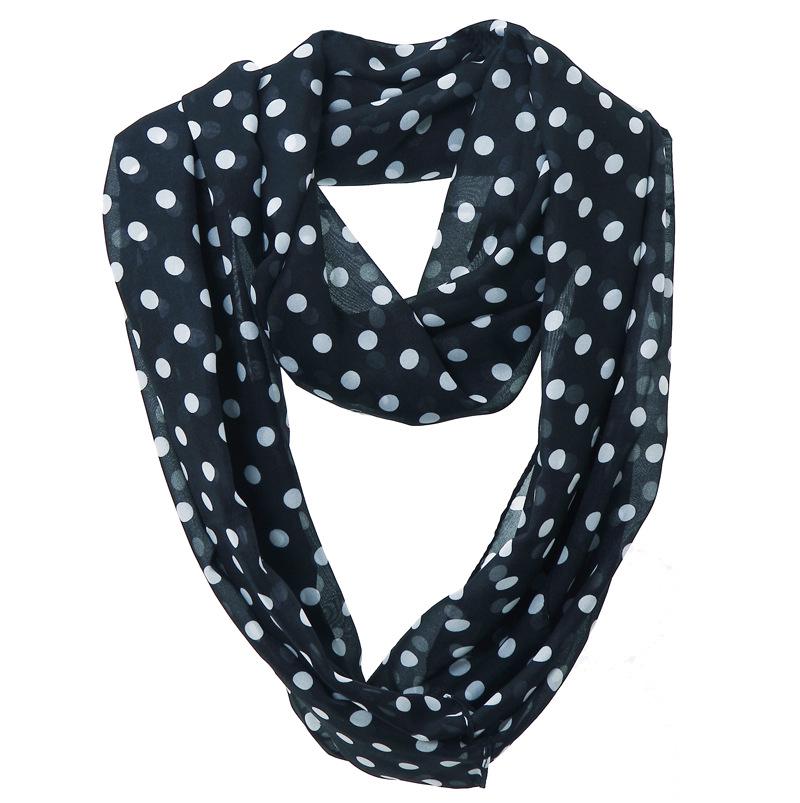 

**Mi Yu Chiffon Polka Dot Silk Snood Scarf**