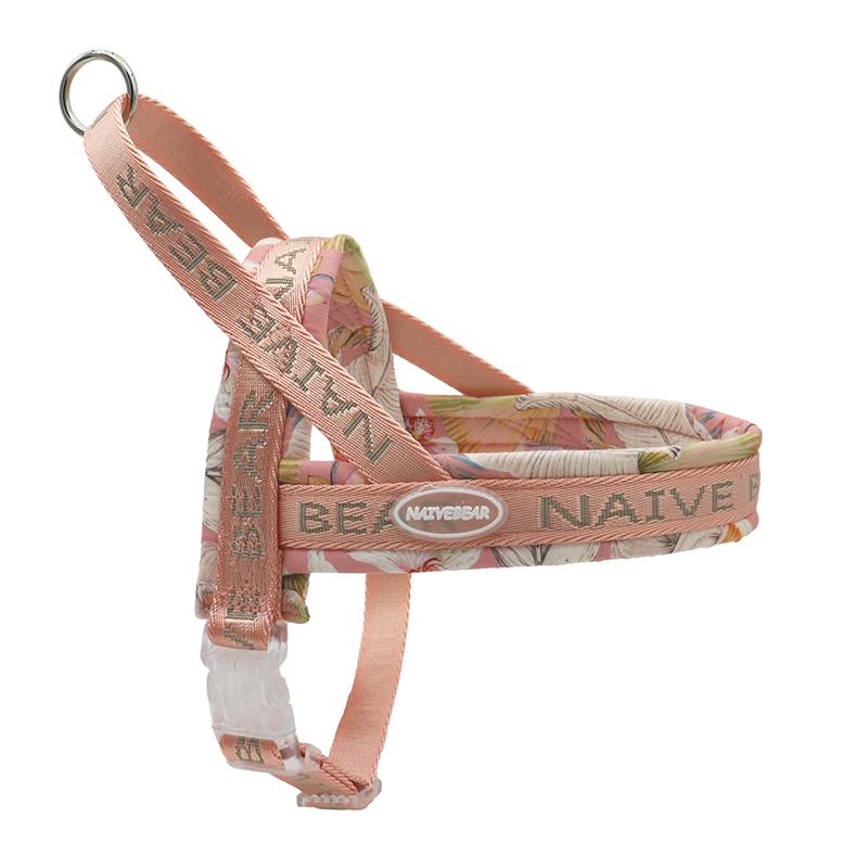 Colorful Floral Printing Padded Harness for Dogs Adjustable No-pull Nylon Pet Walking Training Vest for Small Medium Large Dogs