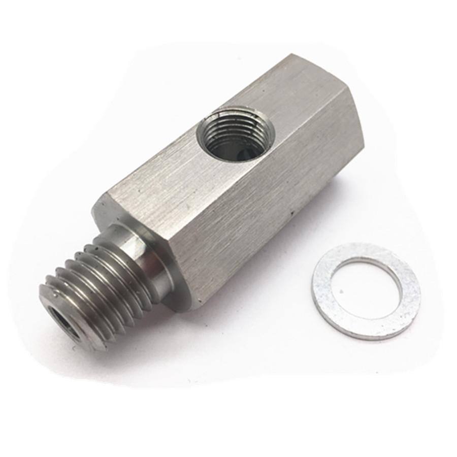 1/8" NPT Oil Pressure Sensor Tee to M12X1.5 Adapter Turbo Supply Feed Line Gauge