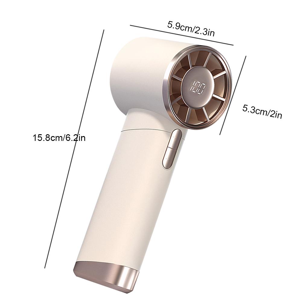 Portable Handheld Turbo Fan Small Pocket Fan High Speed Desktop Cooling Fan USB Rechargeable for Outdoor Activities Working