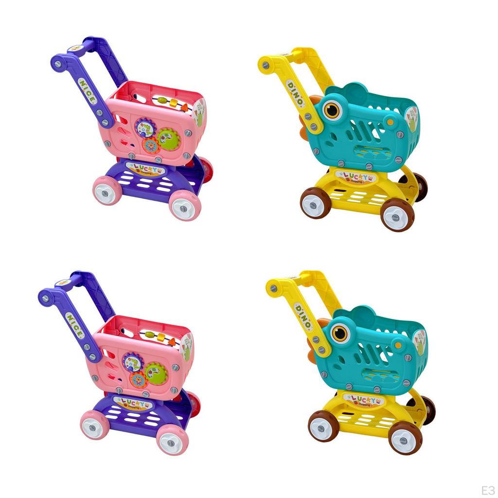 Children's Toy Shopping Cart, Interactive Role-playing Grocery Model for Children