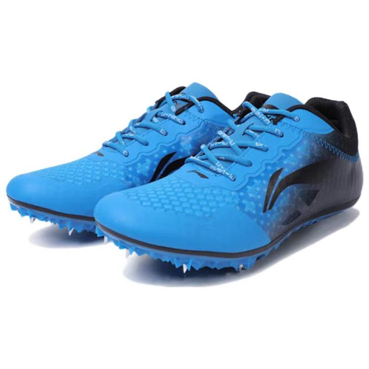 Li Ning Fabric Abrasion Resistant Lightweight Rebound Low Top Running Shoes Men's Blue Black LJJO118-3