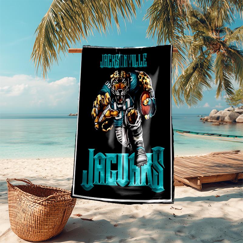 Proof Beach Towel with Jacksonville Jaguars Logo Pattern - Soft,absorbent,quick-drying,machine Washable - Perfect for Swimming,camping,bathing