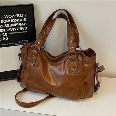 Maillard Stil Retro Kleine Tasche Hot Girl Y2K Wasteland Stil Retro Leder Schulter Unterarmtasche