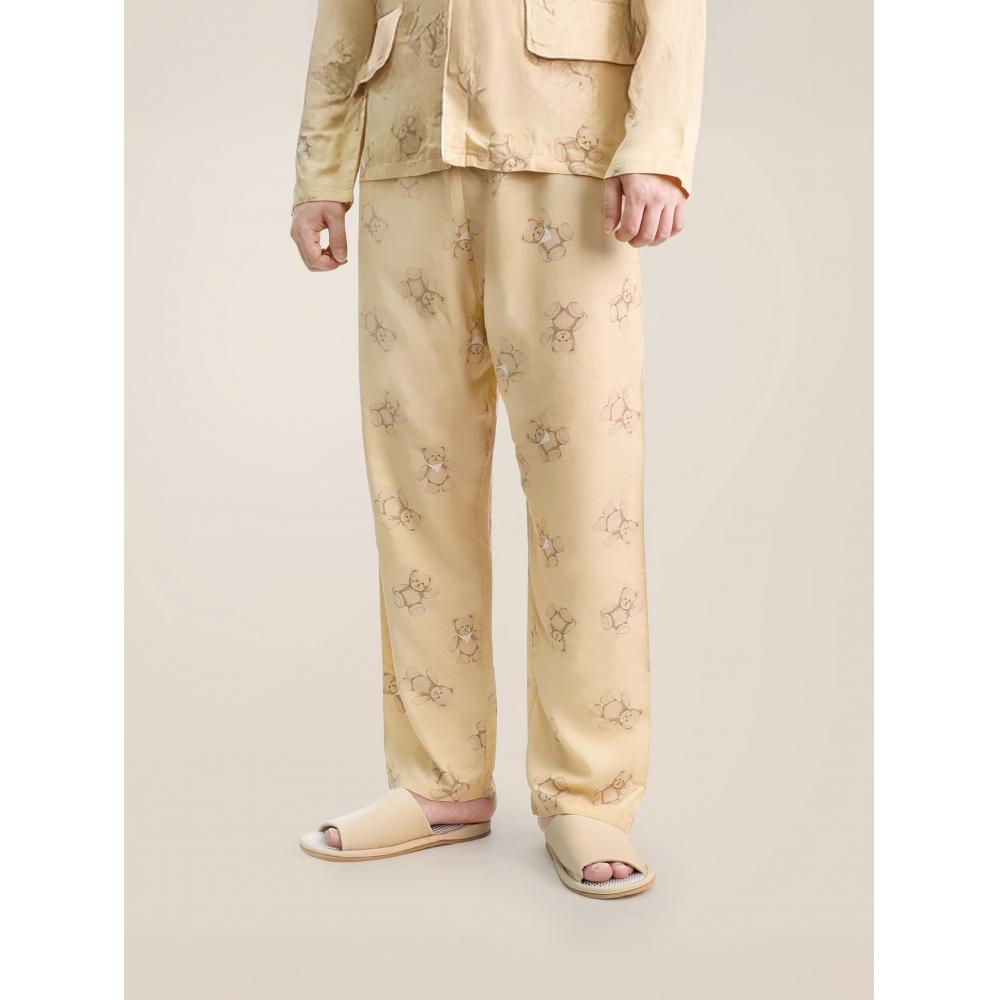 Daiso [coMMon] Viskose Mønster Lange Underdeler M Gul