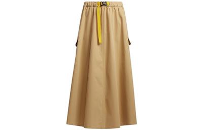 Lässiger langer Rock Damen Khaki H29521