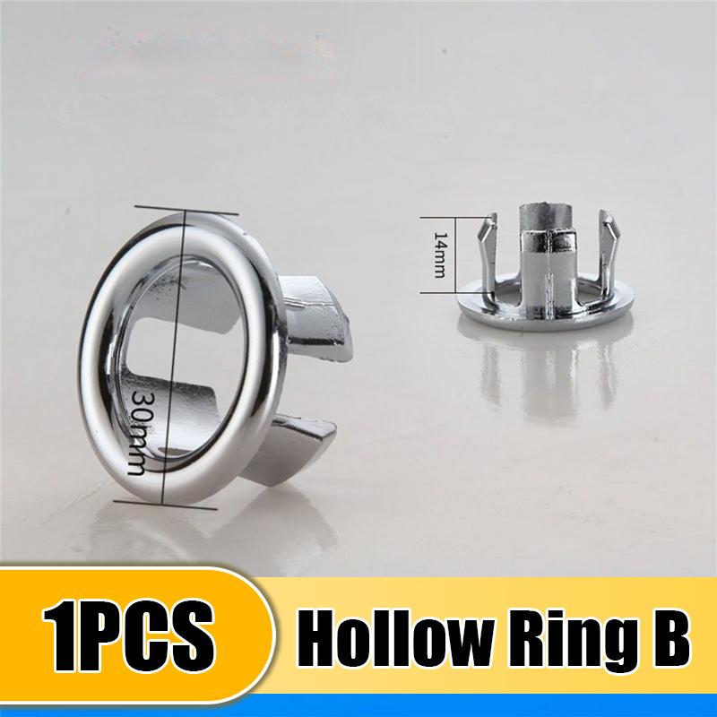 1/4Pcs Sink Hole Overflow Cover Basin Trim Bath Sink Holes Drain Cap Replacement Bathroom Wash Basin Hollow Overflow Rings Plug
