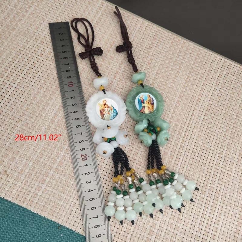 Virgin Mary Pendant Decorative Charm Ornament Crafts Household Decoration for Indoor Outdoor Traveling Car Decoration