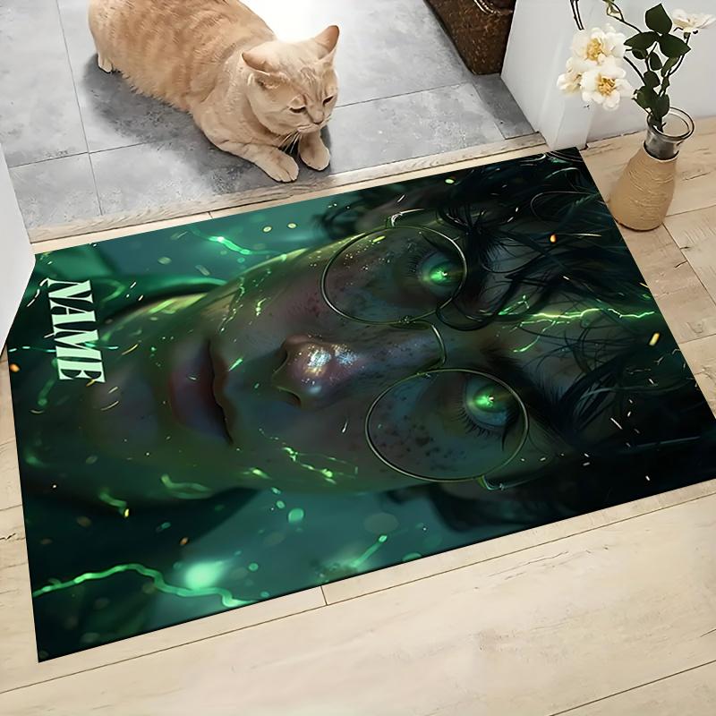 Custom Name Wizard's Ancient Wisdom Carpet Rug Customizable Soft Washable Anti-Slip Home Living Room Sofa Mats Personalized Rug. 090961