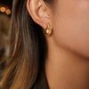 European and American stainless steel zircon stud earrings niche water drop earrings titanium steel jewelry