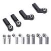 4Pcs RC Car Ball Joint for 1/10 Model Car M4 Metal CW Positive Thread 7.0 Tool 2 Curved 2 Straight