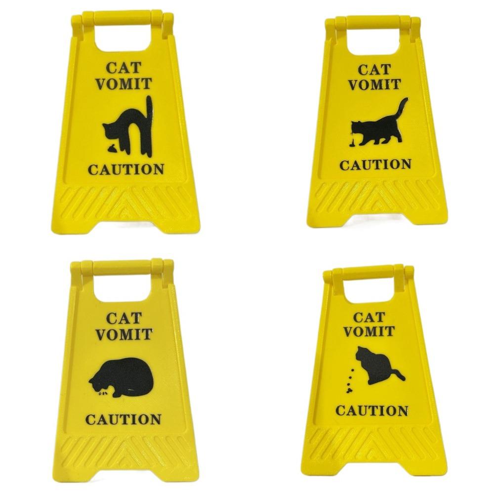 

Unique Design Cat Vomit Sign Bright Yellow Yard Signs New Dog Vomit Sign Desk Decoration 4