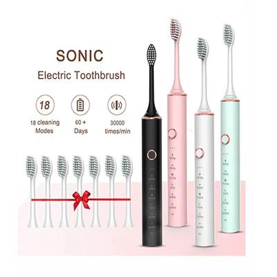 Sonic Electric Toothbrush Adult Smart Timer USB Fast Charging Toothbrush Rechargeable Tooth Brushes Replacement Heads Set for Daily Use