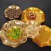 Homeglen Acrylic Golden Leaf Snack Plate Set