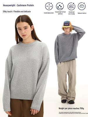 UNF Old Money Kasjmier Wol Gebreide Trui – Comfortabel, Zacht, Zwaar Unisex Casual voor Herfst & Winter