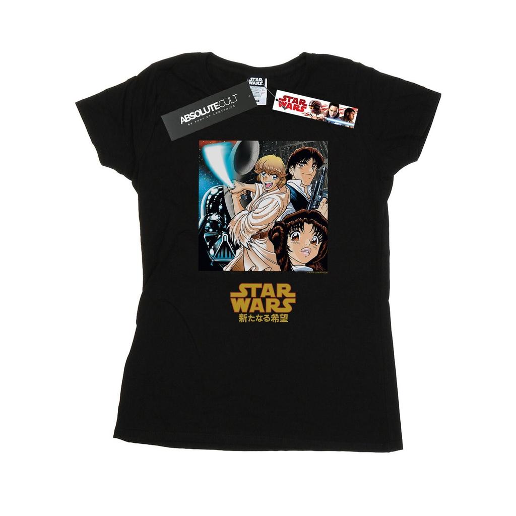 Star Wars Womens/Ladies Anime Poster Cotton T-Shirt