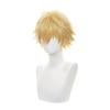Chainsaw Man Denji Cosplay Costume Perucă Mens Anime Halloween Auriu Păr Scurt