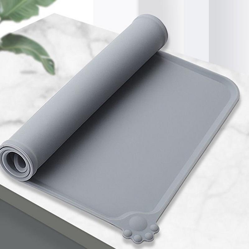 Covoraș impermeabil pentru animale de companie pentru câine, pisică, culoare solidă, din silicon, cu hrană pentru animale de companie, covoraș pentru băut, covoraș pentru hrănire pentru câini, spălare ușoară