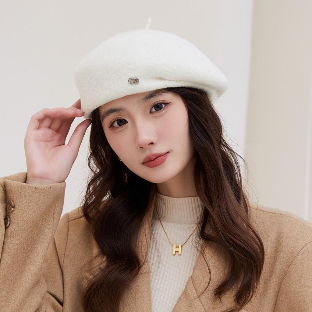 Beret autumn and winter hat women's foreign style fashionable literary and retro big head circumference versatile face small painter hat