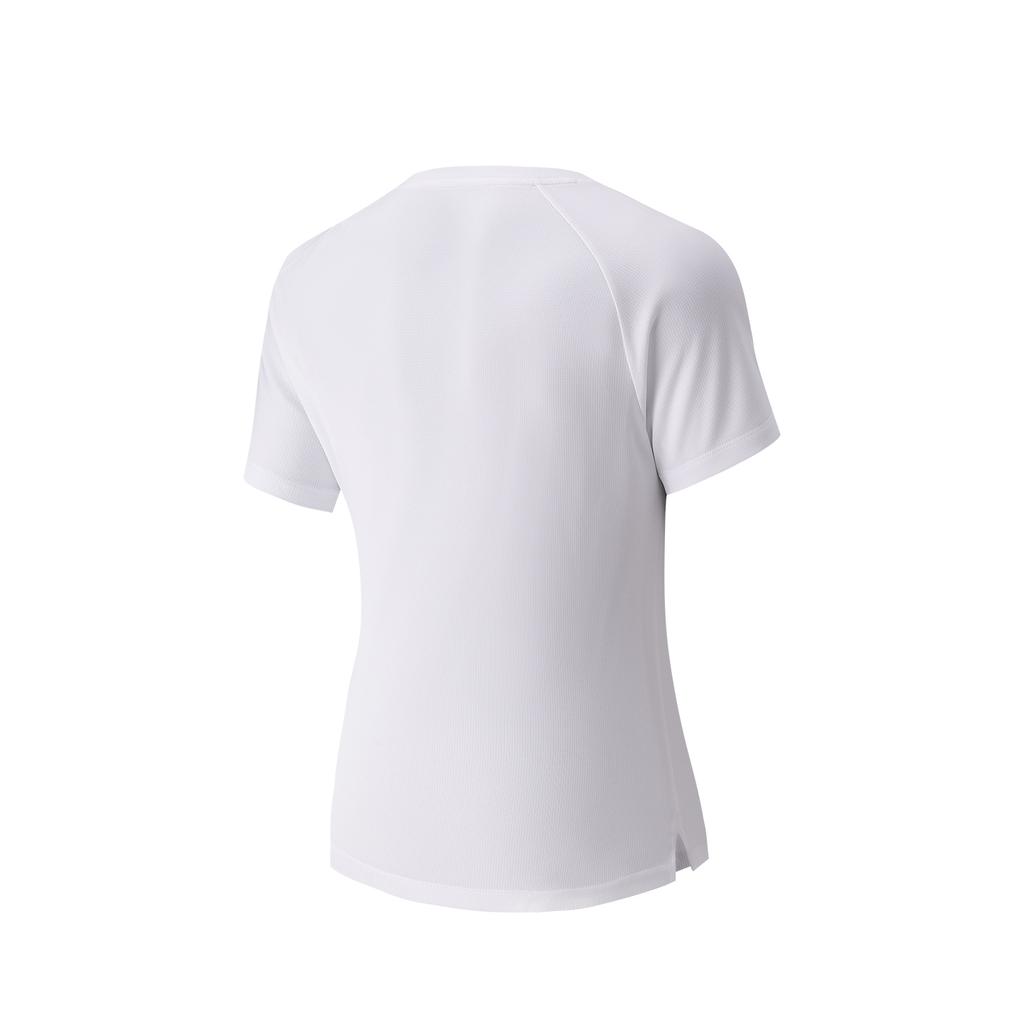 Anta Training Short Sleeve Moisture Wicking Knitted Top Summer T-Shirt Women tops Snow-White 962627116-4