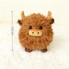 Highland Cow Plush Toy Funny Joy Realistic Stuffed Animal with Long Fluffy Hair Soft Cuddly for Children Boys Gift