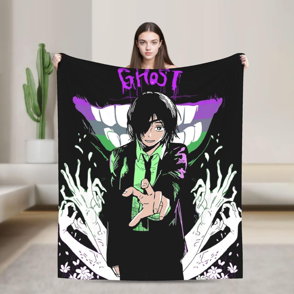 Yoru Chainsaw Man Japanese Manga Blankets Soft Pattern Plush Throw Blanket For Girls Boys Outdoor Flannel Bedspread Bed Cover