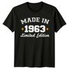 Made In 1963 Unisexs T Shirt 63rd Birthday Gift Vintage Limited Edition