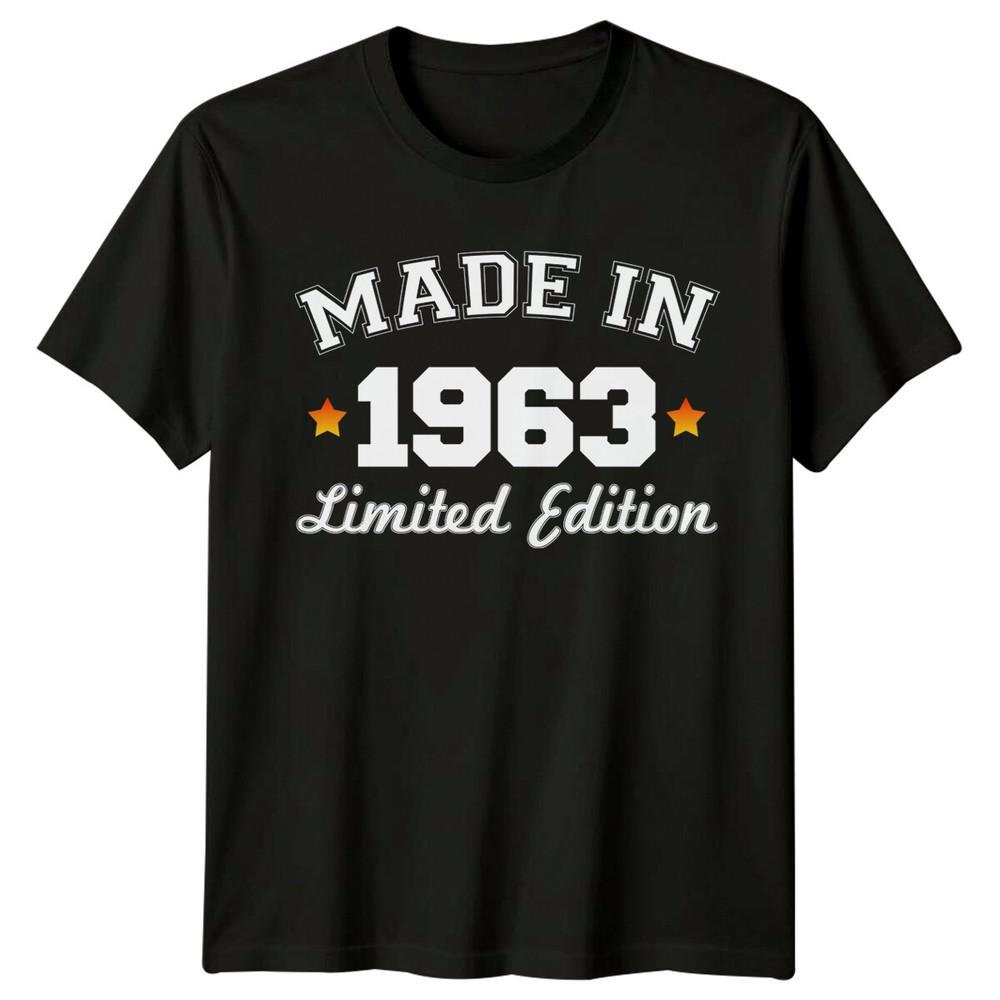 Made In 1963 Unisexs T Shirt 63rd Birthday Gift Vintage Limited Edition