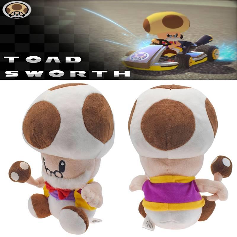10" Super Mario Toad Mushroom Old Man Plush Toy Soft Doll For Kids And Collectors