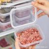 Portable Food Storage Box With Single Snap-On Cover Compartments For Sub-Packed Meat Onion Ginger Refrigerator Freezer Organizer