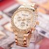 Stainless New 2019 Steel Luxury Women Crystal Quartz Analog Wrist Watch Fashion
