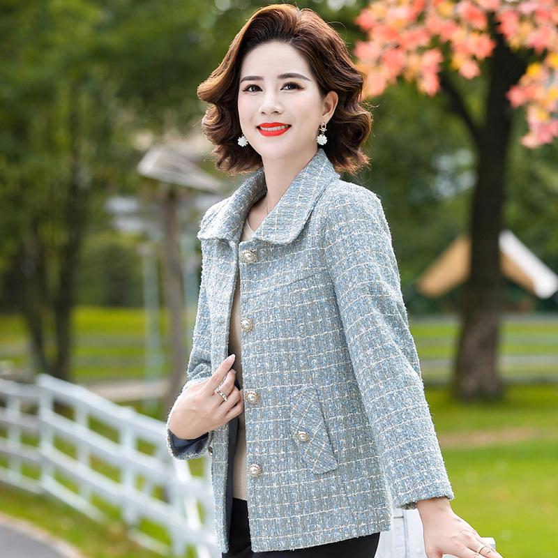 Jaqueta Curta da Moda 2024 da Mamãe: Estilo Primavera & Outono para Mulheres de Meia-idade & Idosas