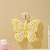 1pc Butterfly-Shaped Hanging Thick Coral Fleece Towel | Quick-Drying, Skin-Friendly, Fine Texture, Ideal for Kitchen and Bathroom Use