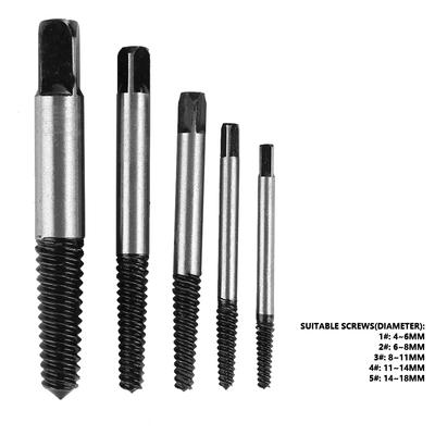 Water Pipe Broken Wire Screw Extractor Damaged Remover Picker Tool 5pcs