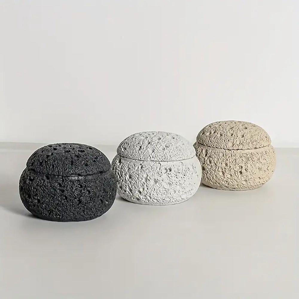 Matte Texture Incense Burner Anti-Fly Ash Lid Aromatherapy Ornament Fragrant Plate Hotel Office