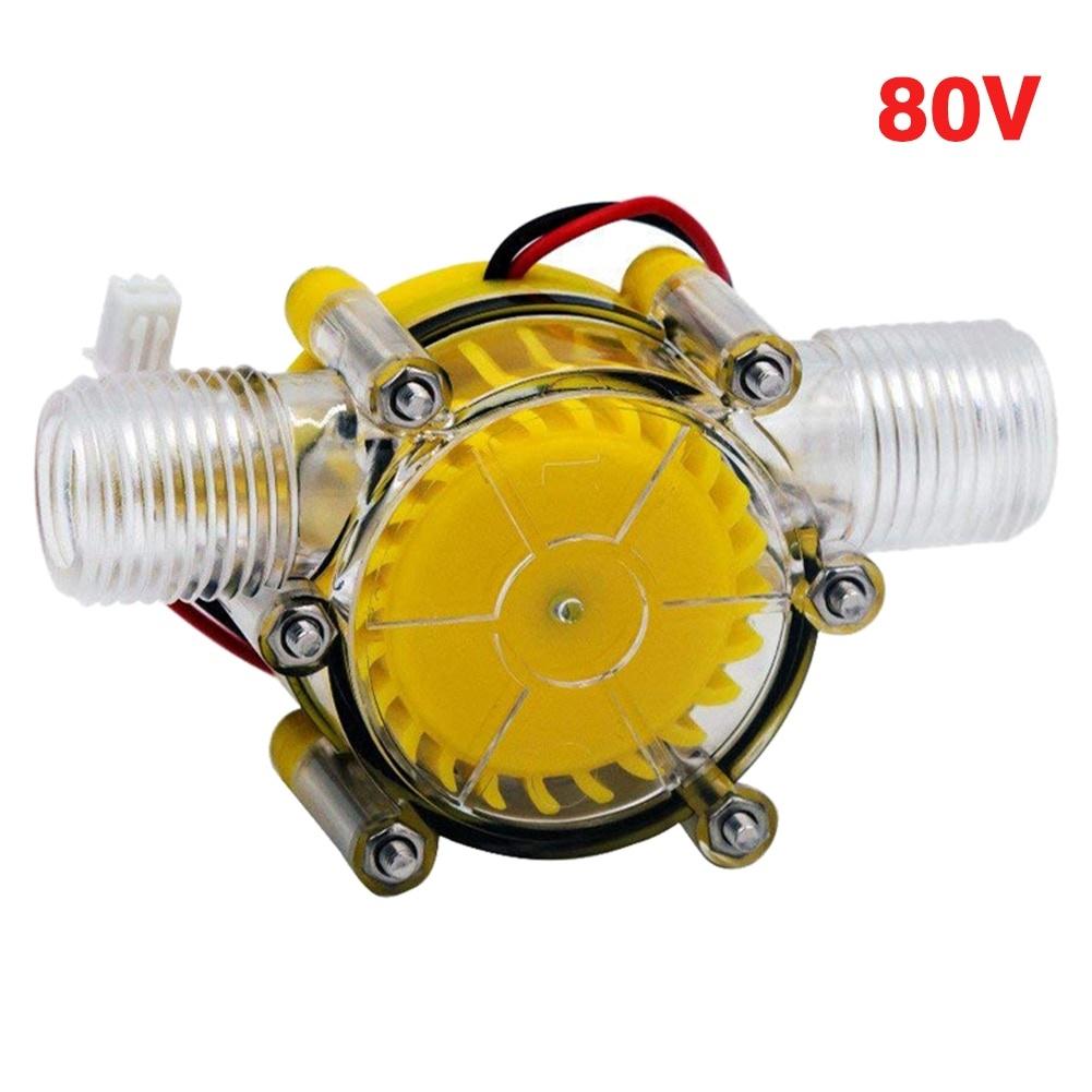 

DC 5V 12V 80V Micro Hydro Generator Tap Pump Light DIY Поток воды Нержавеющая сталь Гидравлическая мини-турбина Высокая мощность Отель Дом 12V