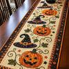 Decoración de Mesa de Comedor de Otoño Camino de Mesa de Otoño, Calabaza Acolchada Suministros Rústicos para Fiesta de la Cosecha Cubierta de Granja para Halloween, Café Resistente al Calor