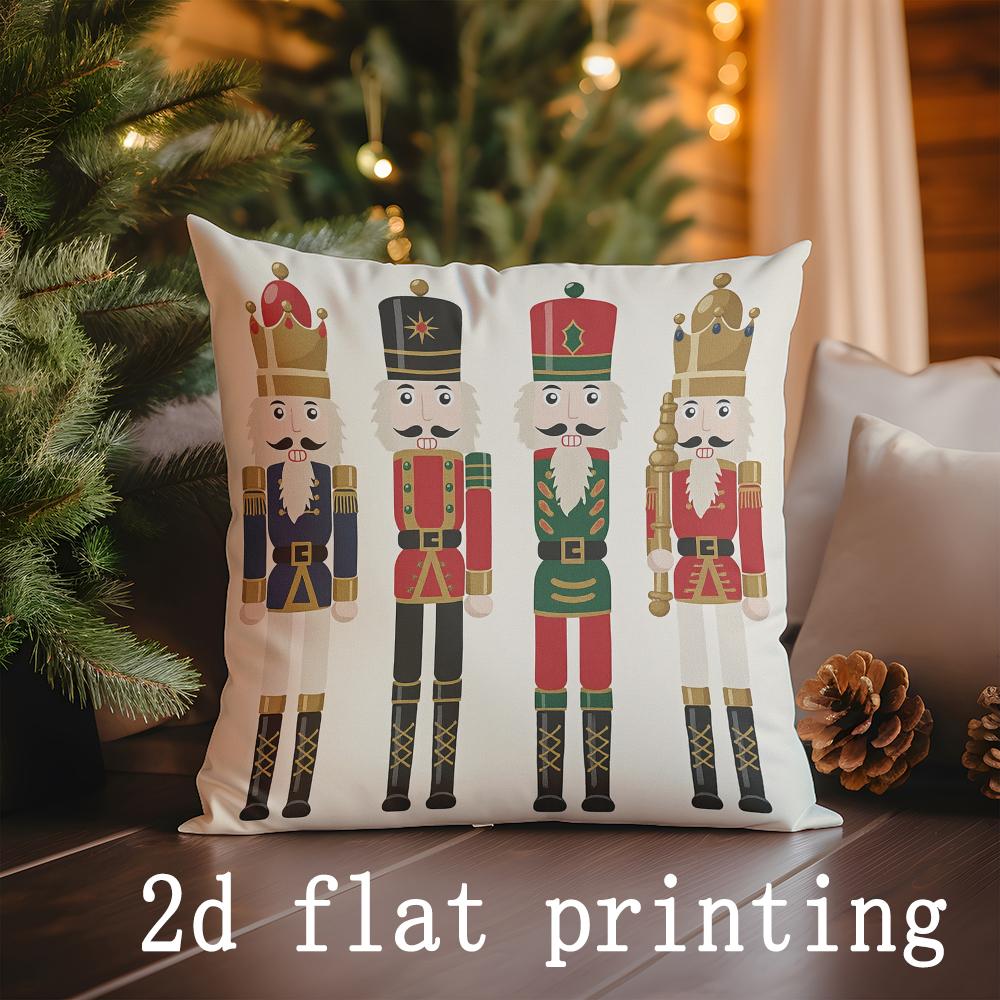 Home Decor Christmas Themed Decorative Pillow Covers Pattern Cushion Cover Suitable for Sofa Bedroom Car Pillow Cover
