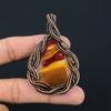 Beautiful Mookaite Gemstone Copper Wire Wrap Handmade Pendant Jewelry For Gift