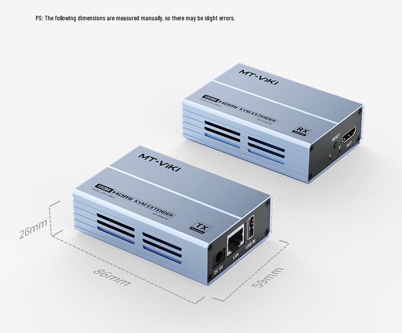 Maitowave HDMI KVM Extender: 150m Ethernet Cable for HD, Keyboard & Mouse Control - Model MT-EHK150