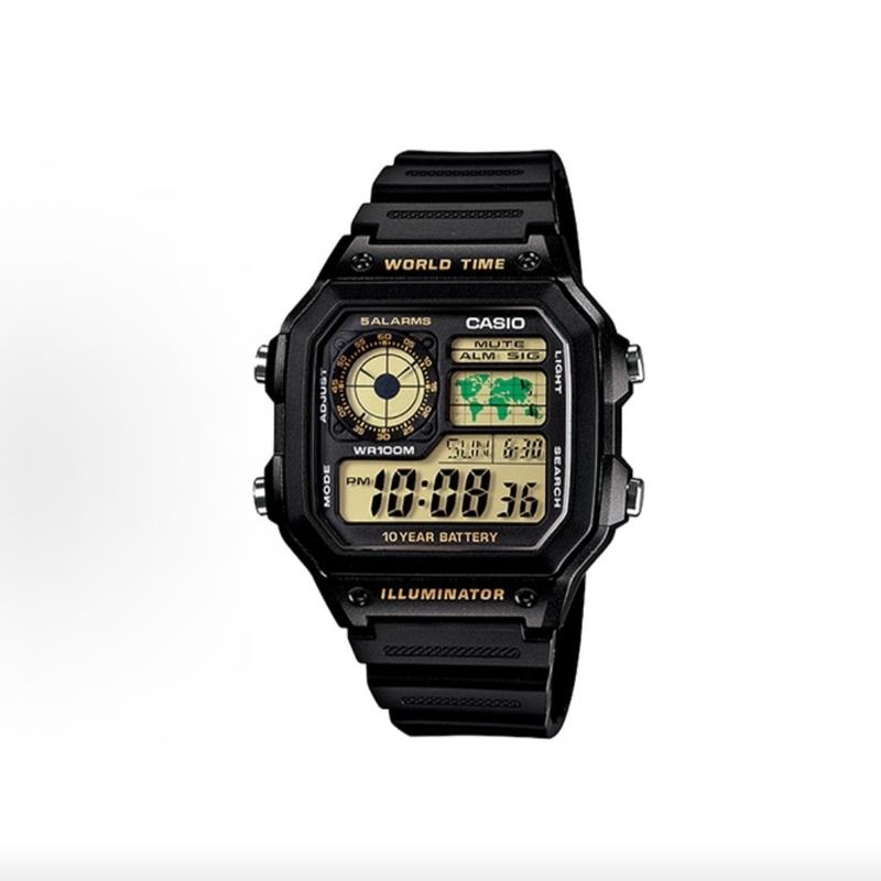CASIO Customized watch modified series fashion trend watch life waterproof AE-1200WH-1B modified-Reverse Travel Star Char AE-1200WH-1B чёрный