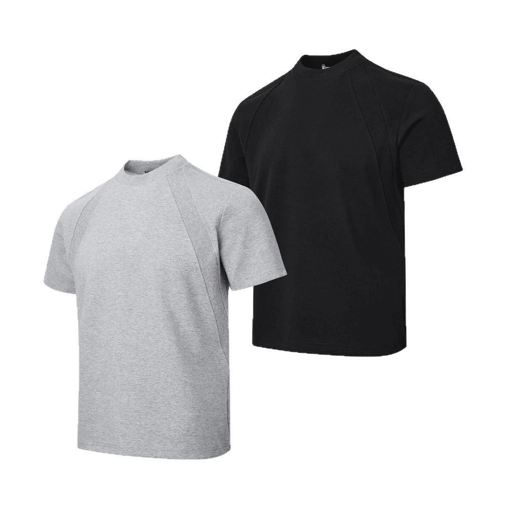 Men's T-shirt, Short-sleeved, Casual Sports Style, Crew Neck Short-sleeved for Men Daily Wear Solid Color Cotton Poly Crew Neck T-shirt for Men
