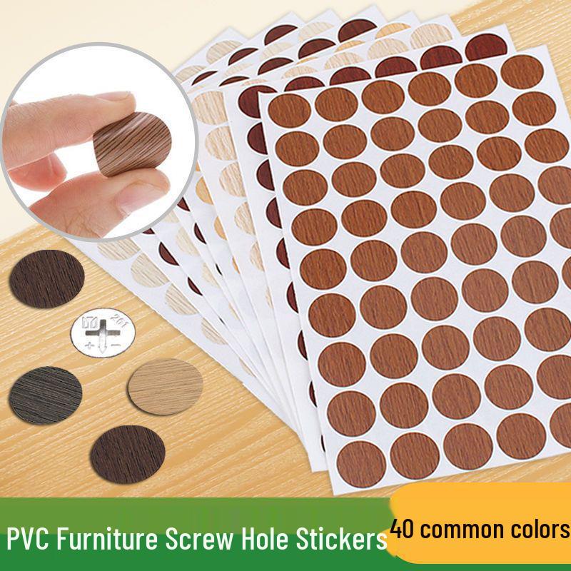 PVC Invisible Dustproof Screw Hole Cover Sticker for Furniture and Wardrobes