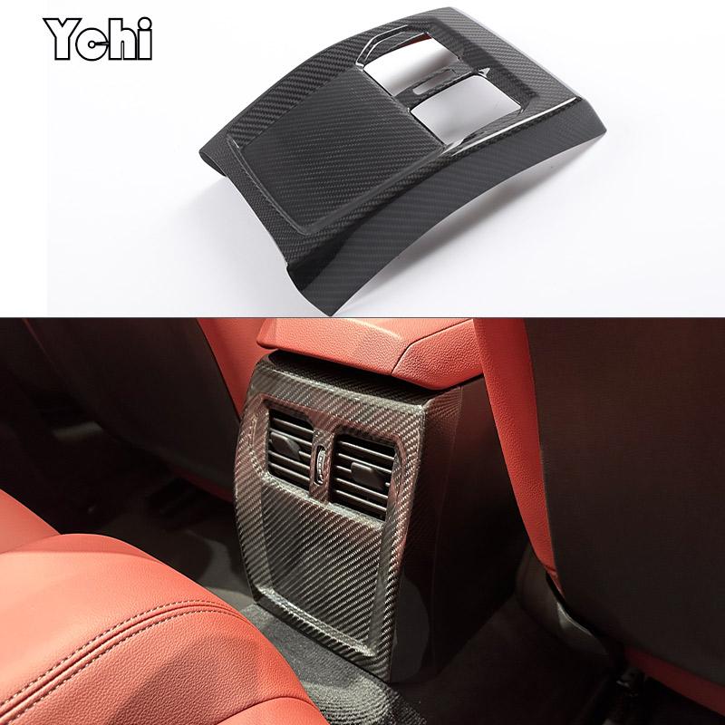 Real Carbon Fibre For BMW 4 Series M3 M4 2020-2026 Car Armrest Box Rear Air Conditioning Air Outlet Frame Cover Trim Accessories