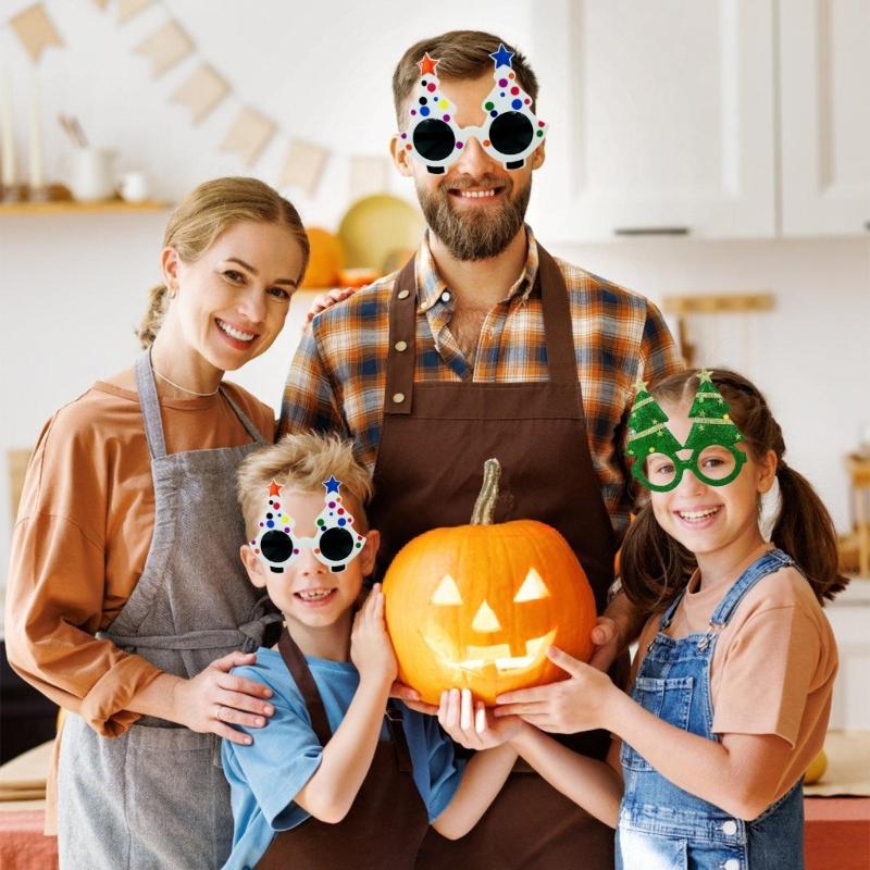 Creative Santa Beard Spectacles Glasses Frame for Christmas Celebration and Themed Event Cartoon Eyeglasses Eyewear