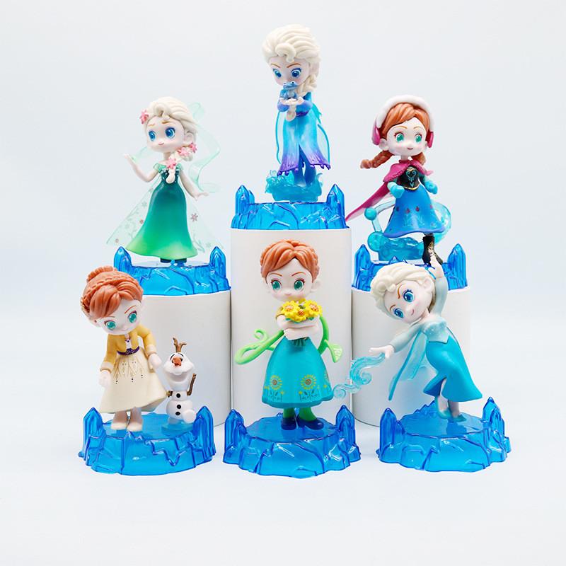 Elsa Frozen Anna Olaf Characters Model Ornament For Decoration Desktop