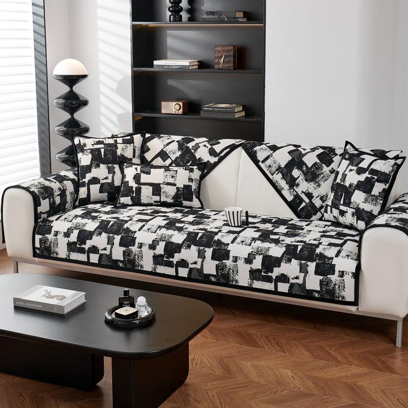 New Sofa Cushion for All Seasons, Summer Chenille Light Luxury High-end Leather Sofa Cover