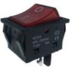 High Current 40A 250VAC Spot Welder Switch, Four Pins, Two Positions with Light, KCD4 Rocker Boat Switch.